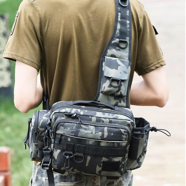 

fishing accessories nylon 600d bags outdoor waist pack lure kit storage crossbody pouch portable easy carrying