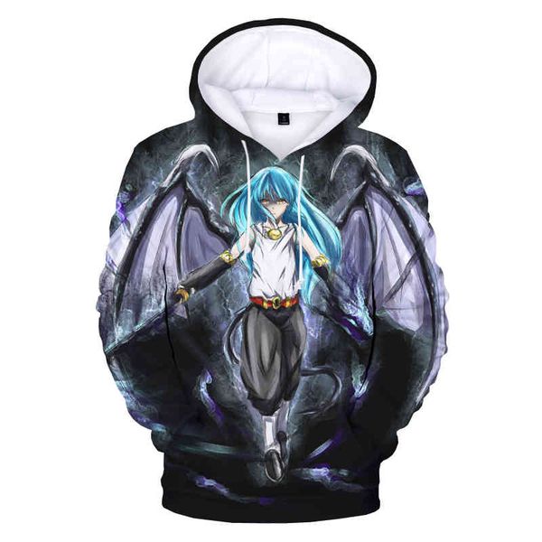 

men's hoodies & sweatshirts japanese anime rimuru tempest that time i have reincarnated as a slimeclothes cosplay man outwear all-match, Black