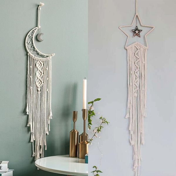 

decorative objects & figurines dream catcher bedroom wall children decoration handmade moon star fringed pendant tassel cotton hanging ornam