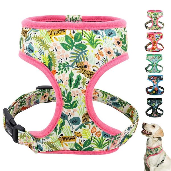 

cute printed chihuahua french bulldog harness adjustable puppy cat harness pet small dog vest for pug yorkie walking qylzfn