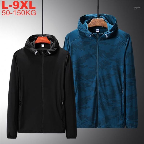 

large size 9xl 8xl 7xl 6xl 5xl ultra-light skin coats male quick dry hooded jackets men waterproof sun protection windbreakers men's, Black;brown