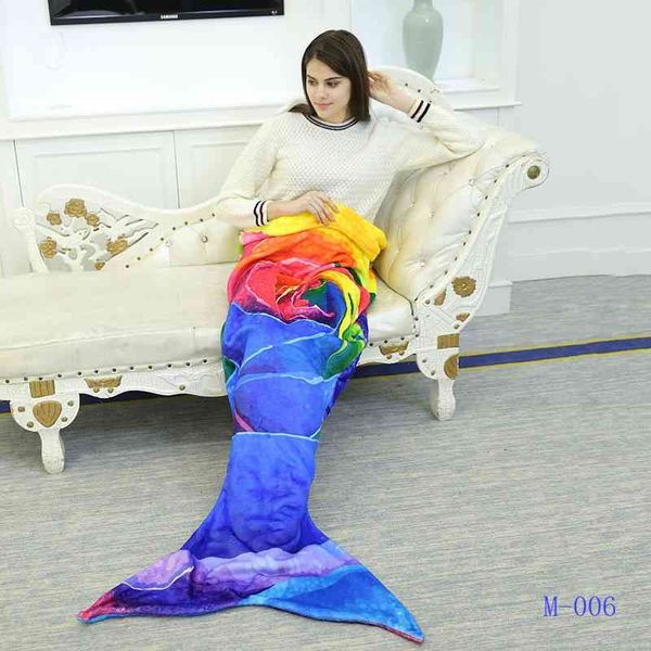 

Jinkai Ruiyu tail flannel skin friendly adult children sofa blanket, M-001