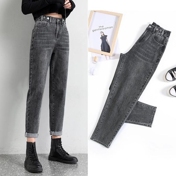 

women's jeans spring summer loose vintage blue woman high waist boyfriend for women mom harlan carrot pants