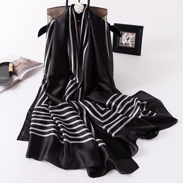 

scarves 2021 women scarf summer silk autumn winter lady style print pashimina shawl fashion headscarf, Blue;gray