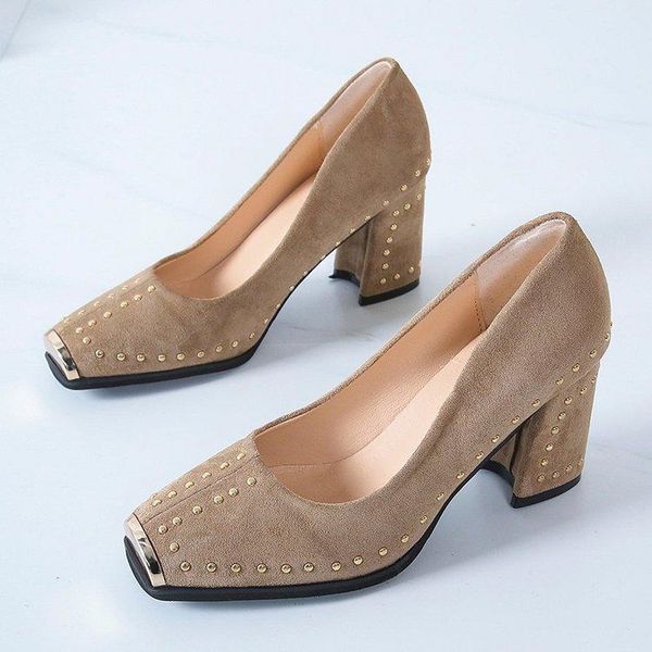 

dress shoes womens 2021 luxury women casual rivet elegant party high heels, Black