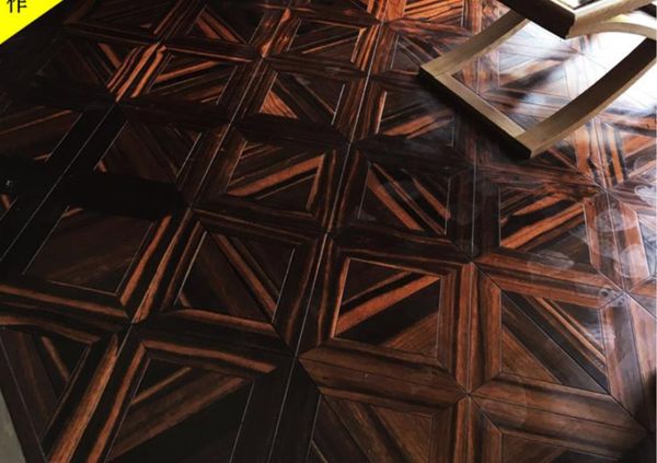 Black Rosewood Wood Flooring Luxuoso Villas Decoração Decoração Piso Tapetes Interior Deco Parede Painéis De Fundo Medalhão Inaly Tapete Cenários
