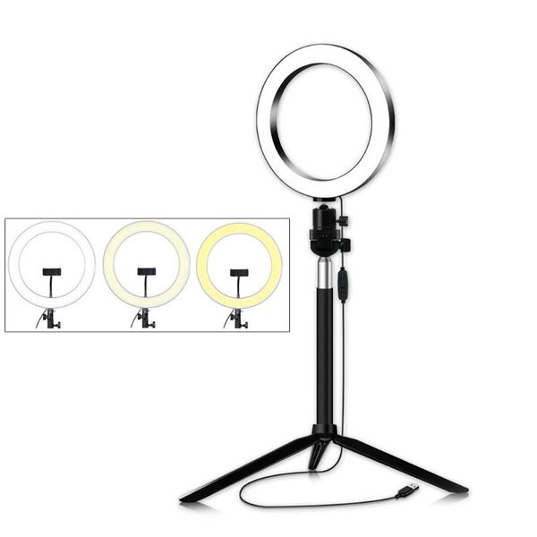 

usb ring light 12w 20cm studio led pgraphy ring lights p video makeup lamp bluetooth remote control aluminum stand