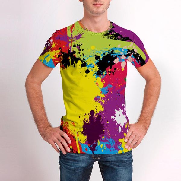 

men's t-shirts 3d color short-sleeved series 2021 digital printing and women's fashion t-shirt trendy plus size, White;black