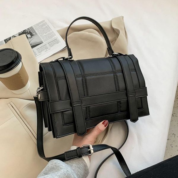 

vintage quilted women shoulder bags designer handbags luxury pu leather crossbody messenger bag lady small flap chic purse 2021