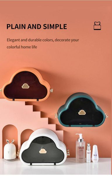 

tissue boxes & napkins punchselfadhesive waterproof wallmounted toilet box cover multifunction bathroom storage organizer paper holder