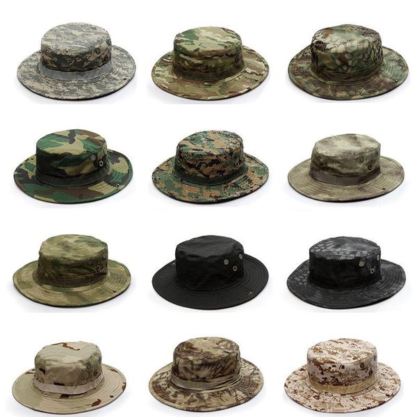 

wide brim hats military thien boonie hat men women army tactical hunting camping multicam he056, Blue;gray
