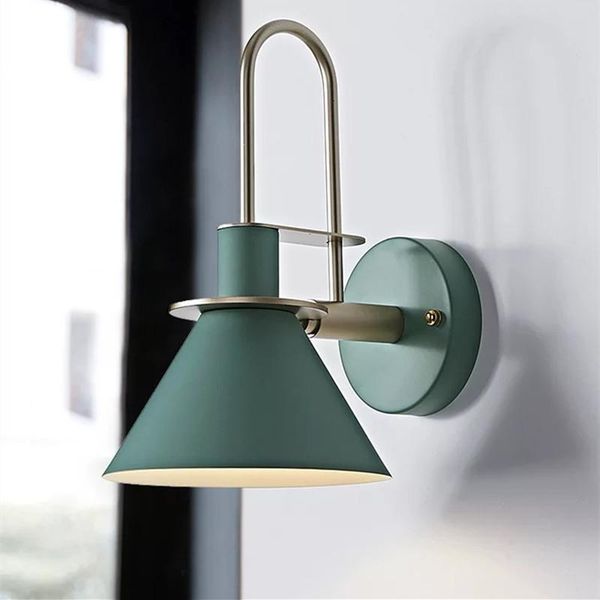 

wall lamp nordic bedside bedroom modern living room walkway staircase simple iron belt led