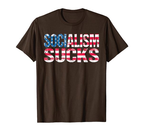 

patriotic socialism sucks anti-socialist bernie sanders t-shirt, White;black