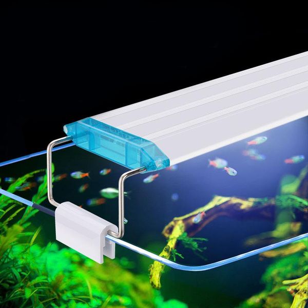 

aquariums lighting super bright aquarium light fish tank plant grow led 21-70cm extensible clip on lamp for