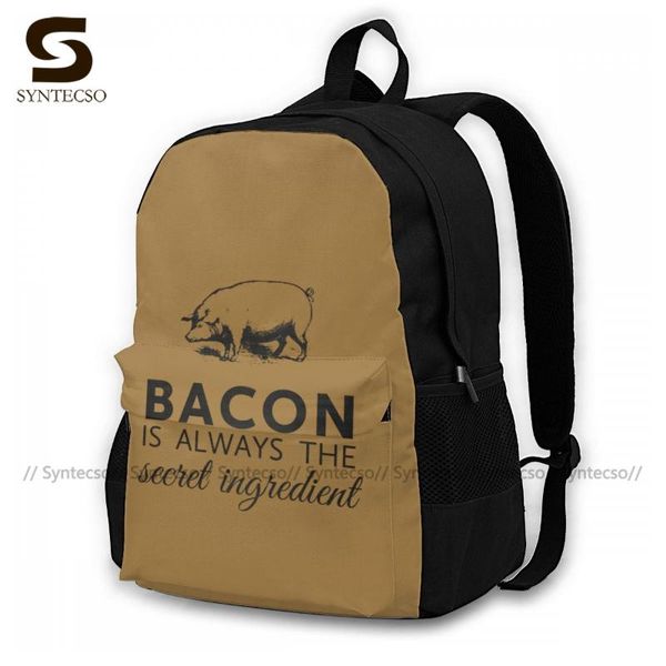 

bacon backpacks polyester school teenage backpack soft pretty bags
