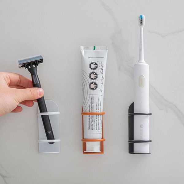 

toothbrush holders iron electric holder wall shelf bathroom storage rack toothpaste accessories razor organizer