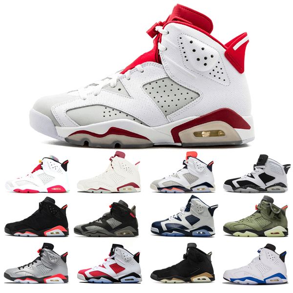 

original basketball shoes 6s for man red oreo alternate angry bull black cat carmine hare infrared marron olympic comfortable flat shoe size
