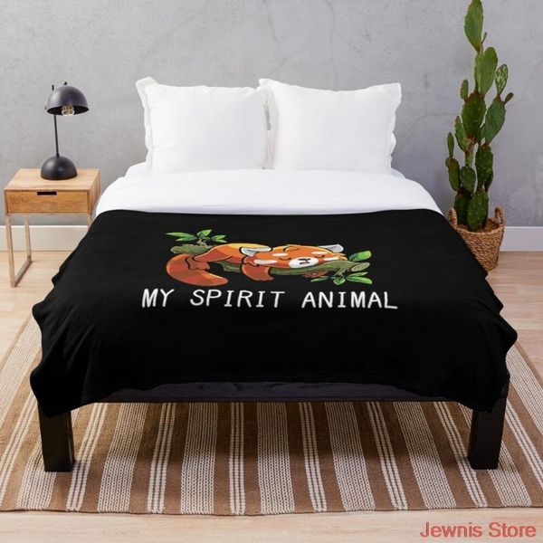 

blankets red panda spirit animal throw blanket quilt bedding for girls children gift bedroom decor size variety styles.