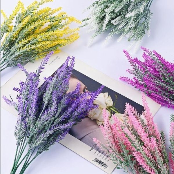

decorative flowers & wreaths artificial green plants 35cm long lavender, home kitchen table decoration, wedding scene arrangement, vase flow
