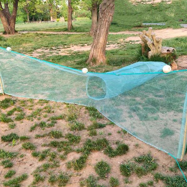 

lawaia small mesh fishing trap net trawl fishing cage with iron chain floats folding crab trap for river blocking fish