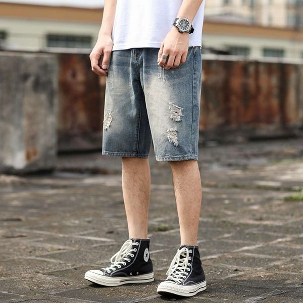 

men's trendy casual pants in summer, Blue