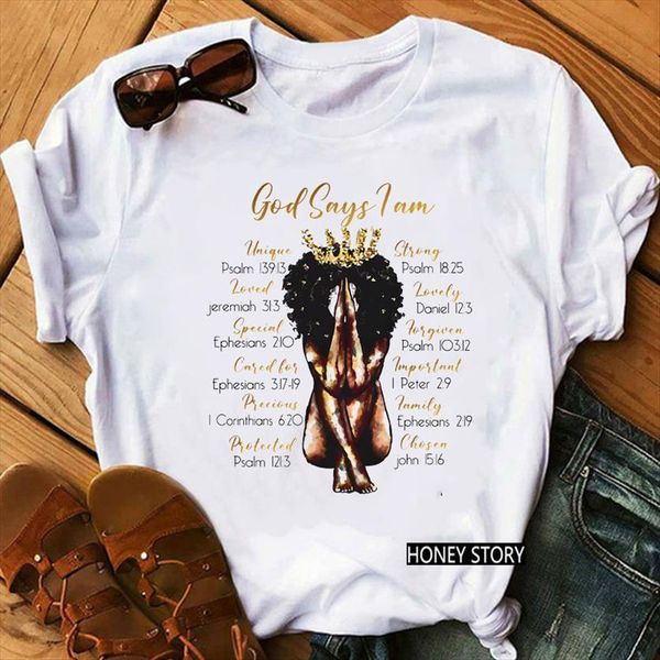 

zogankin summer fashion graphic womens tee golden black queen print women lives matter dope girl magic casual, White