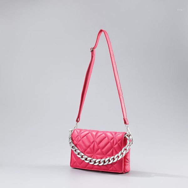 

evening bags brand design chain shoulder bag casual women soft pu leather purses and handbag green clutch tote for