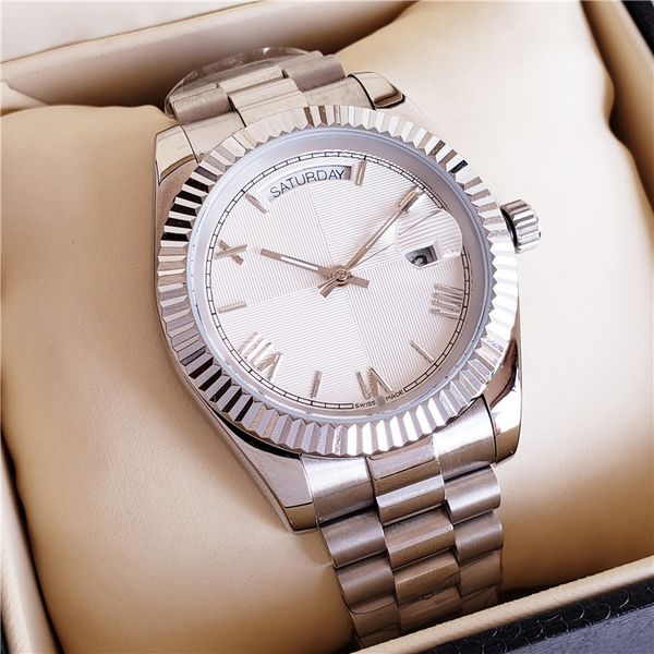 

men's watches luxury sports watch 40mm green dial asia 2813 automatic movement silver 316 premium steel sapphire wristwatch 13233 rls, Slivery;brown