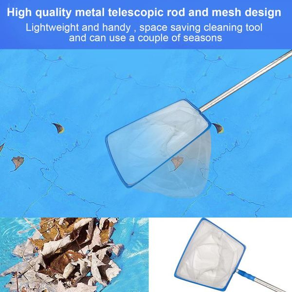 

pool & accessories piscina swimming skimmer net fishing mesh bathtub pond fallen leaf cleaning tool with rod leafs separators