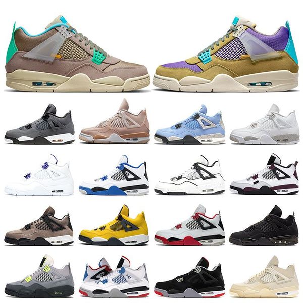 

mens running basketball shoes 4 4s white oreo university blue black cat fire red diy purple metallic cement shimmer taupe haze trainer sport