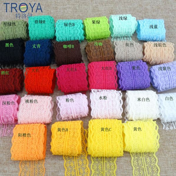 

lace ribbon 45 mm width lacework trim fabric embroidered net trimmings diy apparel sewing fabrics, Black