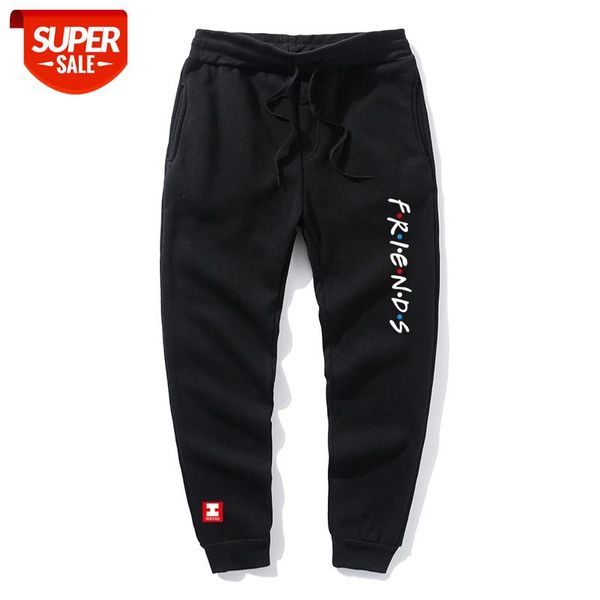 

friends sweatpants mens pants militair popular fans fun pants casual friends sweatpants trousers slim male #tc3d, Black
