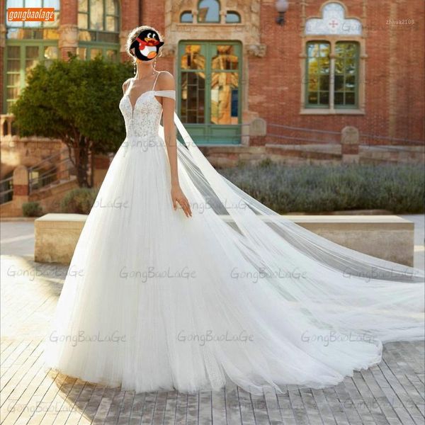 

other wedding dresses fashion white gown boho 2021 vestido de novia lace appliques custom made bridal tulle court train hochzeitskleid1