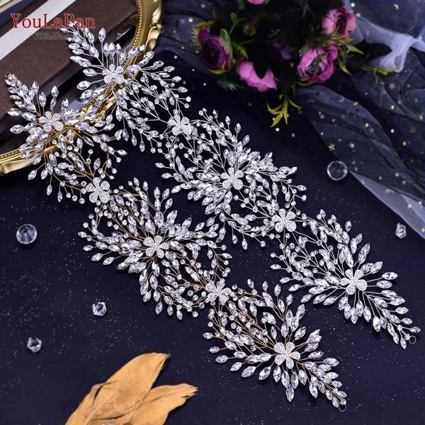 

hair clips & barrettes ueen hp390 crystal headbands fashion flower bridal headpiece women headwear wedding accessories jewelry bride ban, Golden;silver