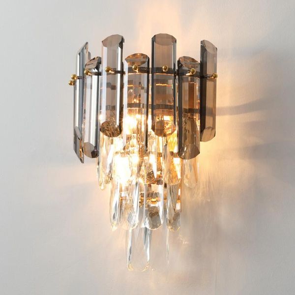 

modern golden crystal led wall light led bathroom lamp bedside wall sconce for bedroom living room light fixtures