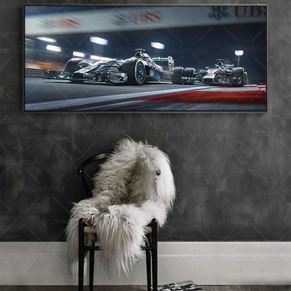

paintings f1 car on track poster painting canvas print nordic home decor wall art for living room frame
