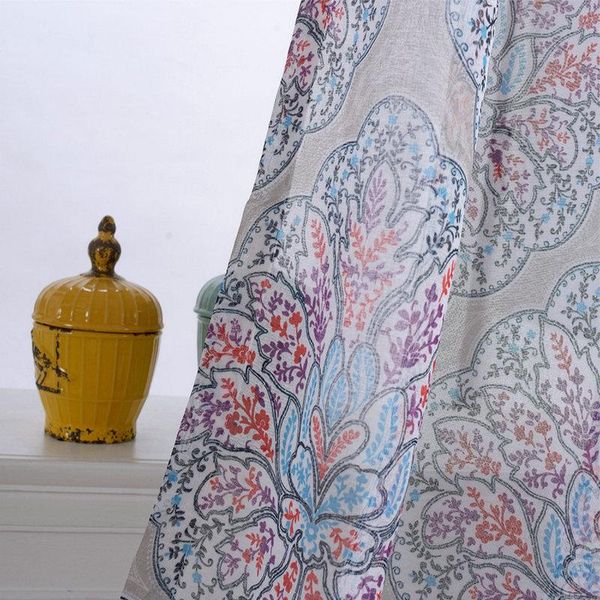 

curtain & drapes purple flower gorgeous modern floral printed curtains drape panel sheer tulle for living room kitchen bedroom