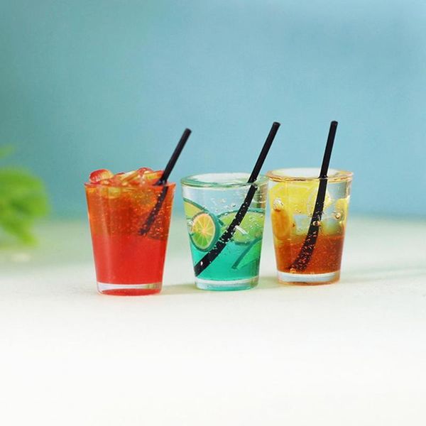 

party decoration miniature fruit tea smooth surface anti-fade compact tiny doll house food for daily life