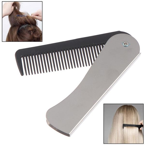 

hair brushes portable comb brush foldable massage folding hairdressing tools, Silver