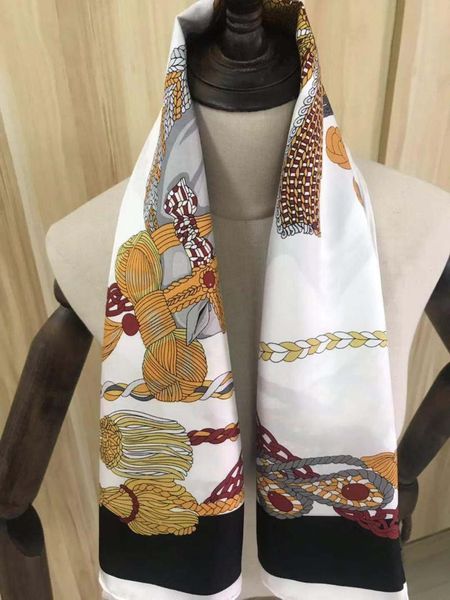 

scarves 2021 arrival spring summer black 100% pure silk scarf twill hand made roll 90*90 cm shawl wrap for women lady, Blue;gray