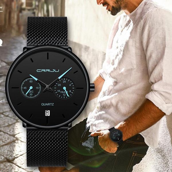 

wristwatches men's watch water resistant calendar stainless steel strap with chronograph quartz man watches reloj hombre, Slivery;brown