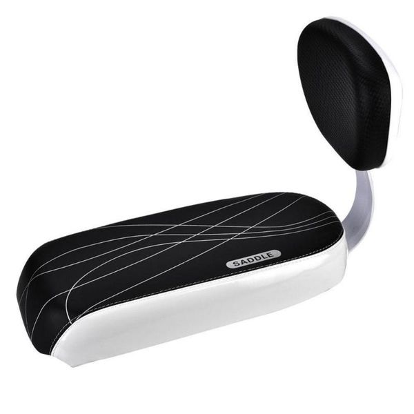 

bike saddles comfort faux leather bicycle rear seat child safety back with armrest footrest set cycling saddle pad cushion