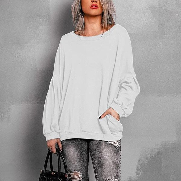 

women's hoodies & sweatshirts women's long sleeve harajuku loose streetwear autumn spring o neck pullover hoody tunic with pock, Black