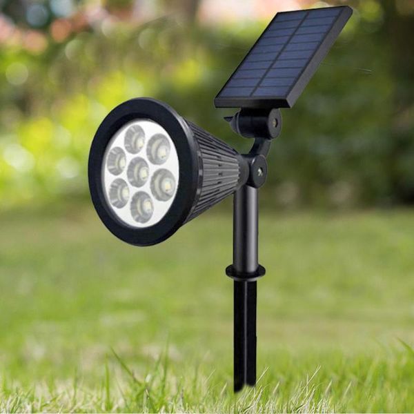 

7 led solar lawn lamp energy saving environmental protection waterproof light control inserting floor garden light