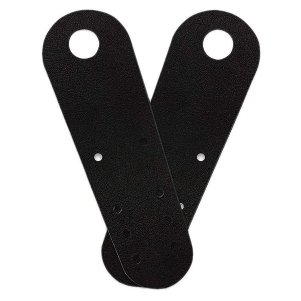 

elbow & knee pads 1pair roller skate toe guards protector street flat pu leather, Black;gray