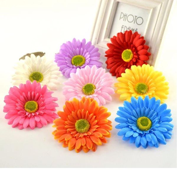 

10pcs artificial gerbera daisy silk flowers heads for home wedding car party decorative diy wreath material festival si jllsna