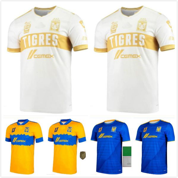 

liga mx 2020 2021 2022 tigres soccer jerseys gignac uanl home away 3rd 20 21 22 football shirt, Black;yellow