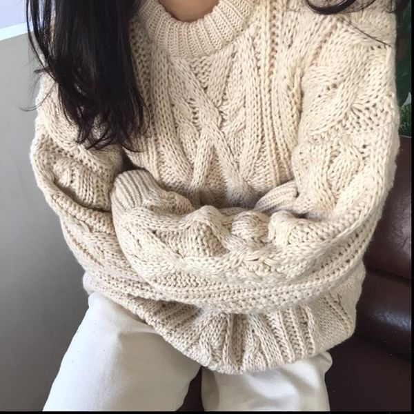 

2021 womens casual sweaters japanese kawaii ulzzang chic pullover twist sweater female korean harajuku cute clothing for women, White;black