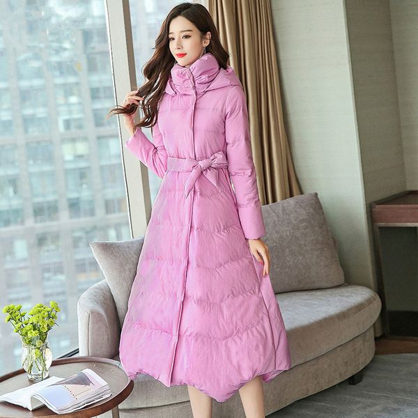 

2021 new autumn hooded parka winter jacket women vintage long cotton coat thick warm female parkas pp109 ody8, Black