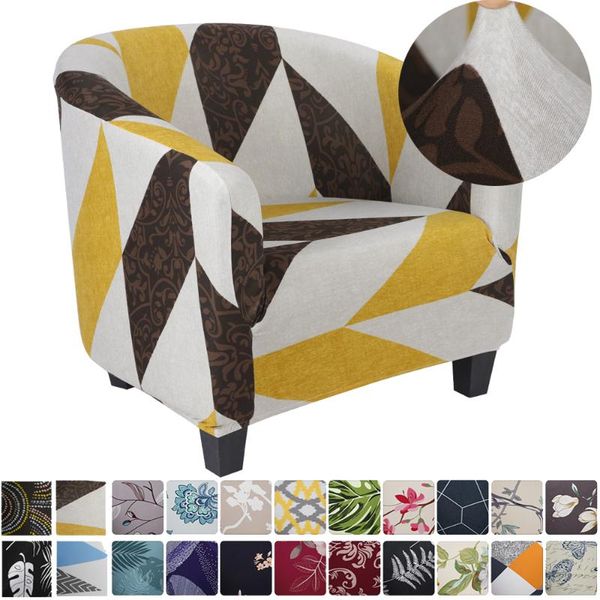 

printed elastic tub sofa cover living room stretch sofa slipcover protector single seat couch cover for l banquet armchair